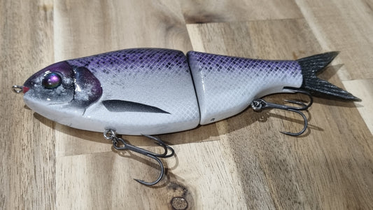 200mm Bony Bream Glide Bait - Purple Black Back