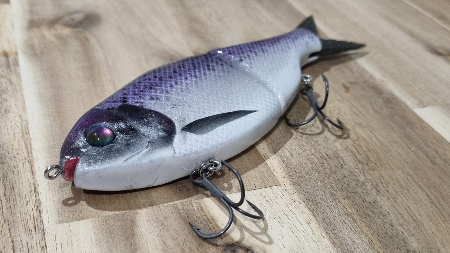 200mm Bony Bream Glide Bait - Purple Black Back