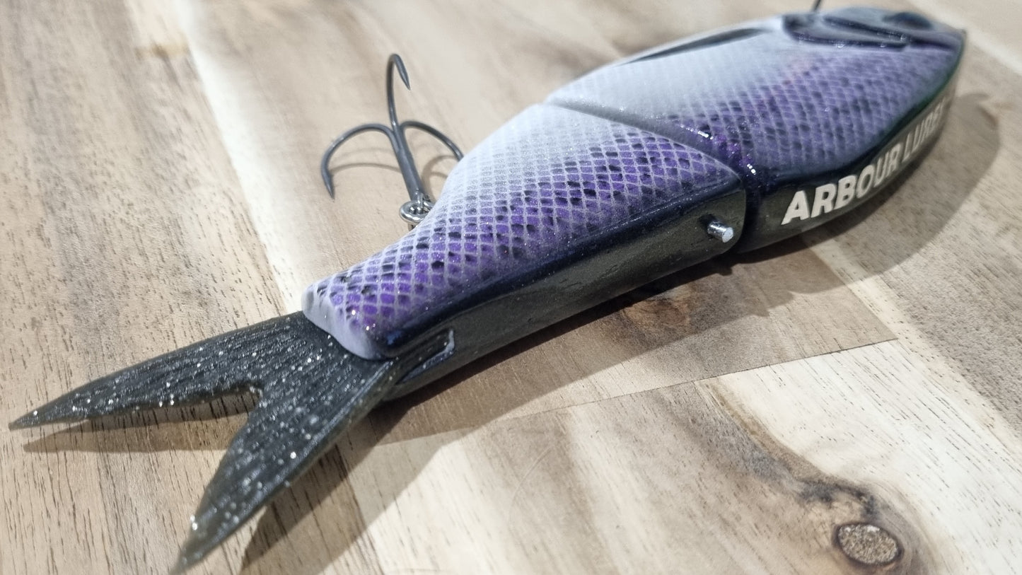 200mm Bony Bream Glide Bait - Purple Black Back