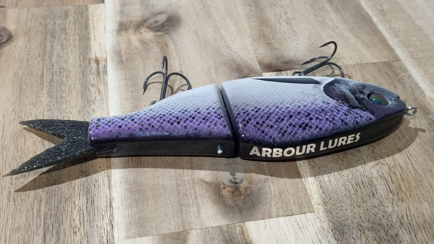 200mm Bony Bream Glide Bait - Purple Black Back