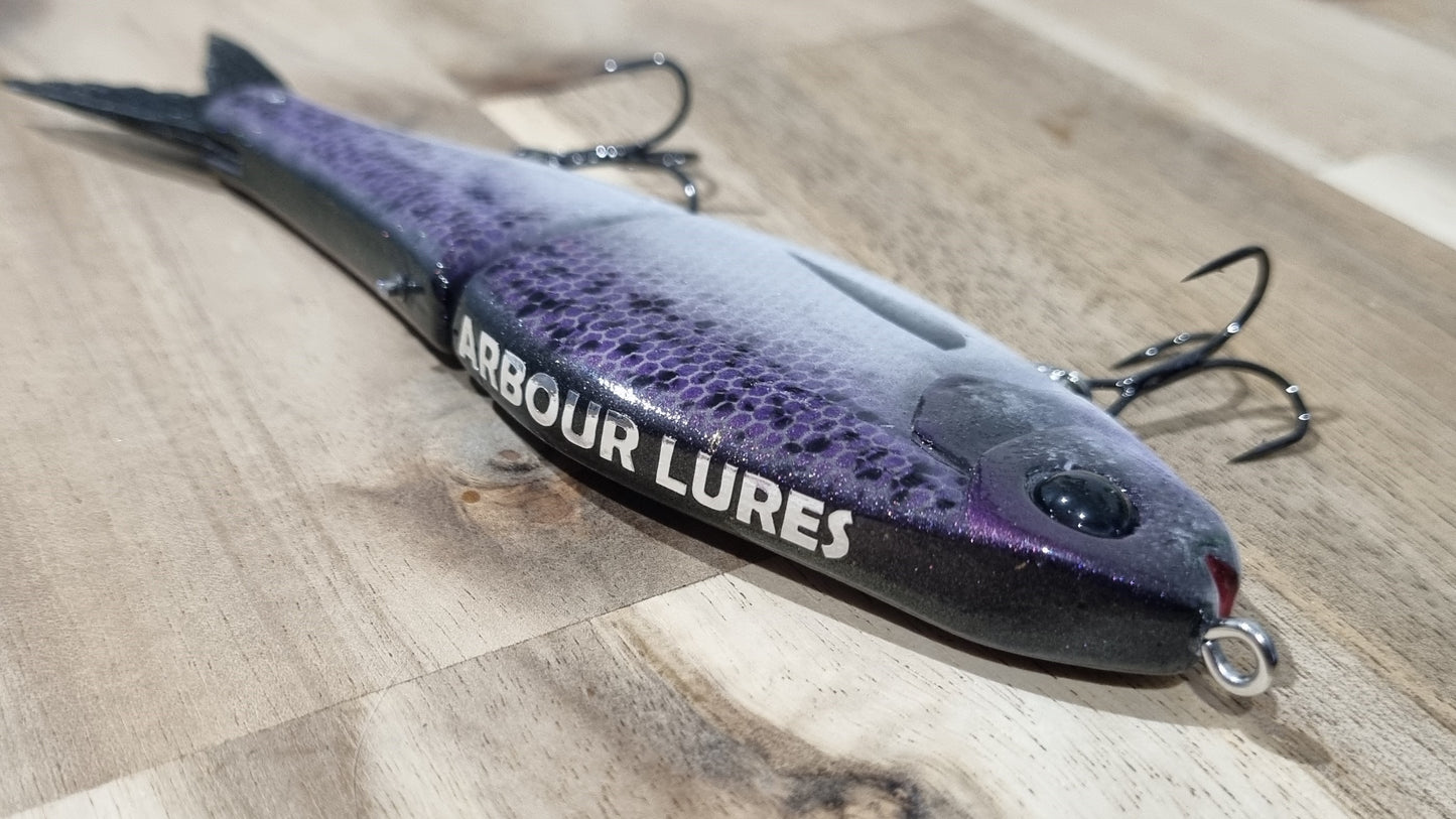 160mm Bony Bream Glide Bait - Purple Black Back