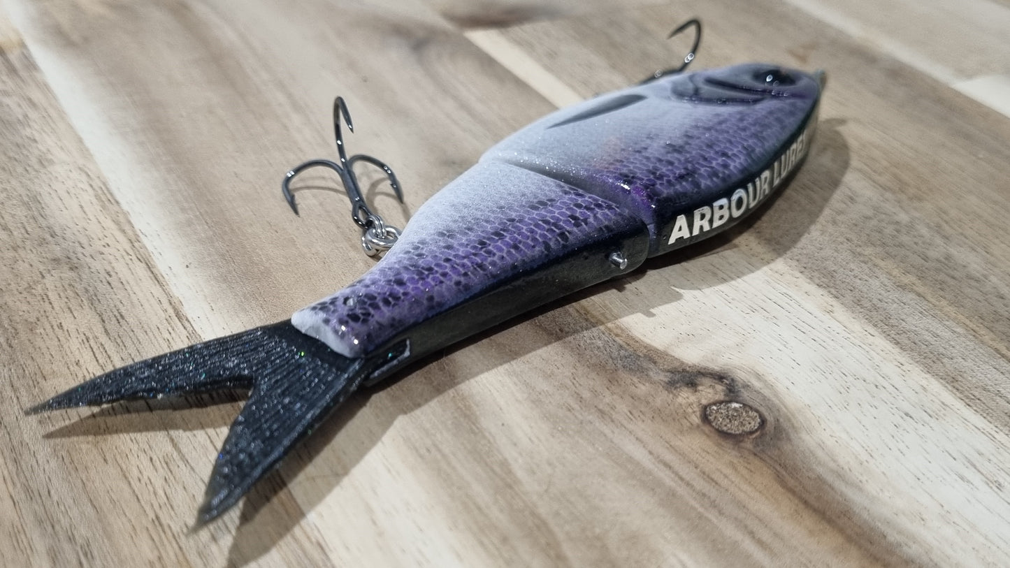 160mm Bony Bream Glide Bait - Purple Black Back