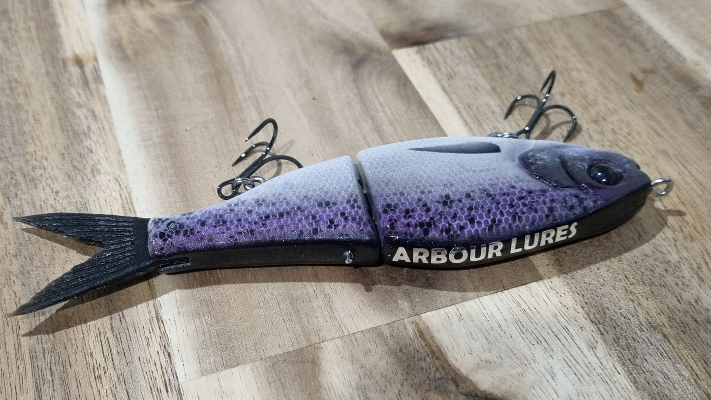 160mm Bony Bream Glide Bait - Purple Black Back